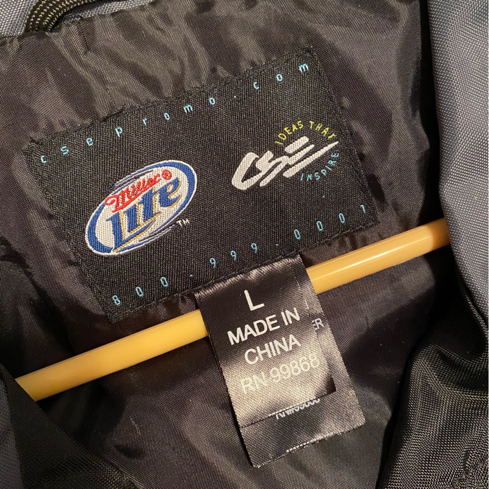 SALE!! Reduced Vintage Miller Lite Harley Davidson Sponsored Windbreaker Jacket - Picture 5 of 5